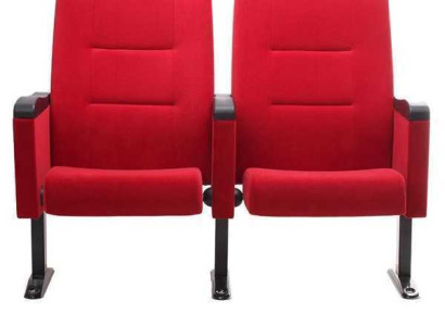 Sessel Art Deco Sessel Sofa 1 Sitzer für Theater Design Luxus Rot Textil Neu